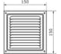 Решетка вентиляционная DOMART 150x150, коричневый металлик 4607111624031 2