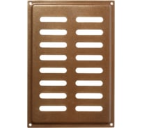 Решетка вентиляционная DOMART 170x240, с сеткой, модель 2, коричневый металлик 4660046005665
