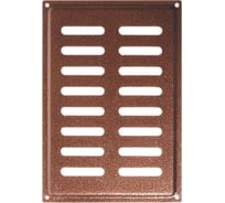 Решетка вентиляционная DOMART 170x240, с сеткой, модель 2, медь антик 4660046005689