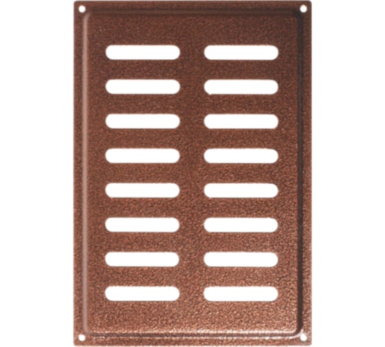 Решетка вентиляционная DOMART 170x240, с сеткой, модель 2, медь антик 4660046005689 1