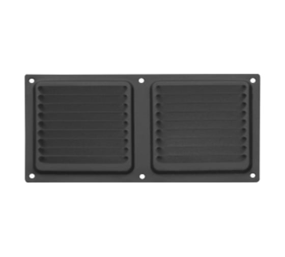 Решетка вентиляционная DOMART 100x200, с сеткой, черный 4620007781212 1