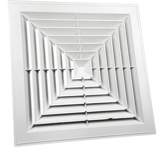 Пластиковая потолочная решетка KRAFTAIR диффузорного типа 2шт Диффузор 600х600-2шт 1