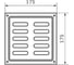 Решетка вентиляционная DOMART 175x175, с сеткой мод.2 хром 4660046005504 2