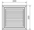 Решетка вентиляционная DOMART 200x200, с сеткой бронза антик 4620007780741 2