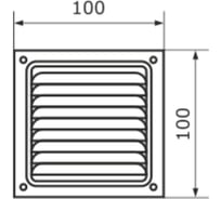 Решетка вентиляционная DOMART 100x100, медь антик 4607111623904