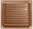 Решетка вентиляционная DOMART 100x100, с сеткой, коричневый металлик 4620007780253 1