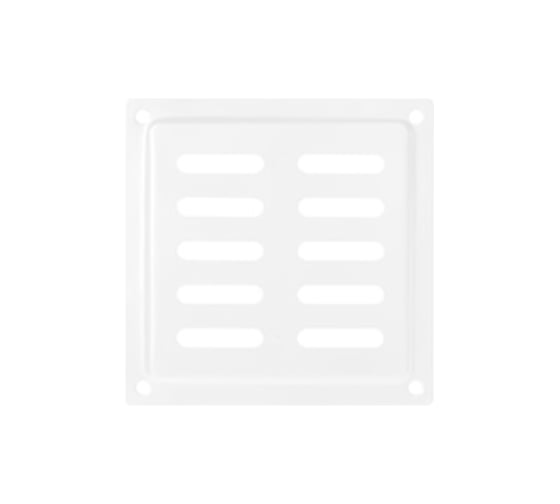Решетка вентиляционная DOMART 100x100, с сеткой, модель 2, белый 4660046017439 1