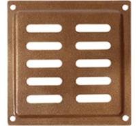 Решетка вентиляционная DOMART 100x100, с сеткой, модель 2, коричневый металлик 4660046017460