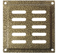 Решетка вентиляционная DOMART 100x100, с сеткой, модель 2, бронза антик 4660046017477