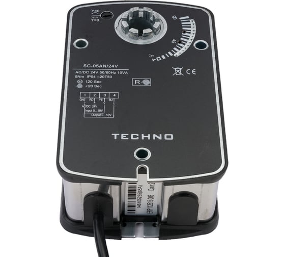 Электропривод воздушной заслонки с пружиной SC-05AN/24V 5Nm, 0-10V, 24AC/DC TECHNO 220510