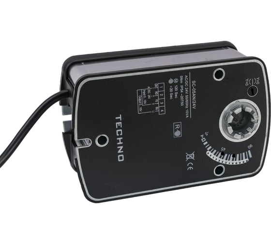 Электропривод воздушной заслонки с пружиной SC-05AN/24V 5Nm, 0-10V, 24AC/DC TECHNO 220510