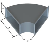 Отвод для воздуховодов Diaflex 400х150 мм, 45 градусов УФ-01020145