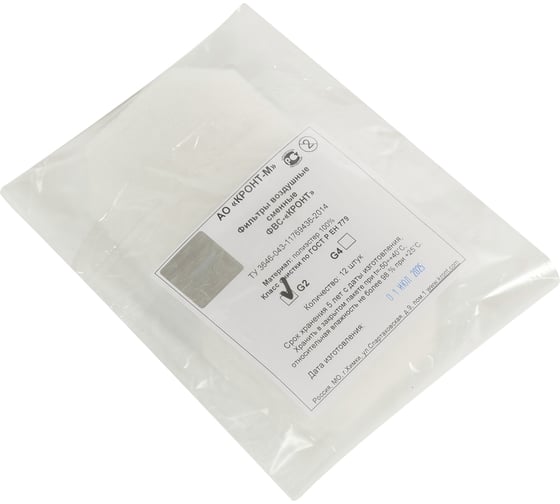 Фильтры воздушные сменные дезар ФВС-"КРОНТ" ТУ 3646-043-11769436-2014 (класс G2) для рециркуляторов серии "-КРОНТ" для моделей 801, 801п, 802, 802п 61213