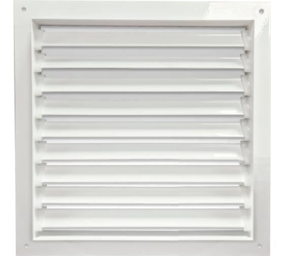 Решетка врезная ООО Вентмаркет 700х700 мм, вентиляционная, жалюзийная, цвет белый VRGW0707001 1