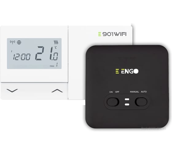 Терморегулятор ENGO controls беспроводной, управляемый через интернет, Wi-Fi, на батарейках E901-WIFI
