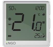 Терморегулятор ENGO controls WIFI с регулировкой скорости вентилятора для внутрипольных конвекторов проводной, программируемый, с питанием 220 В, встраиваемый, белый EFAN-230W
