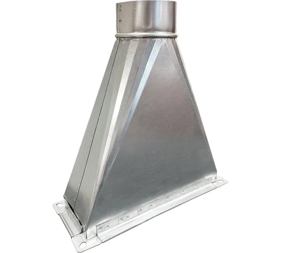 Переход ООО Вентмаркет 100х250/D125 мм, с прямоугольного на круглое сечение, оцинкованная сталь Red100250/125