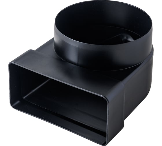 Колено соединительное ООО "ВА ВЕНТ" ФЛ 55х110/Ø100, черное КО.55.100.ФЛ.Ч