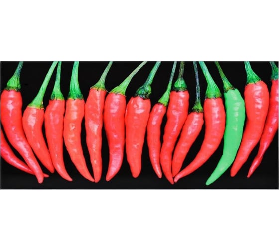 Стекло для вытяжки Berford 60 с декором Перцы MAUNFELD BERFORD 60 Glass Peppers (PL)