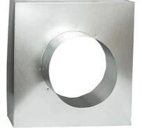 Адаптер ООО Вентмаркет (КСД) 450x450 с верхней врезкой d125 под вентиляционную решетку KCD450х450D125v