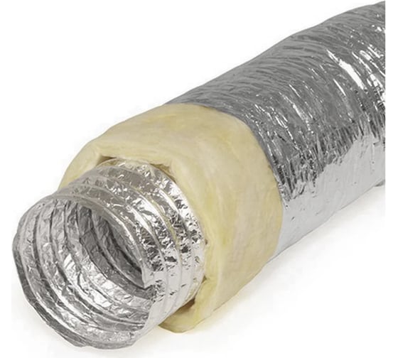 Воздуховод гибкий изолированный BAUVENT ISO, 10 метров, D127 BV127ВГИ