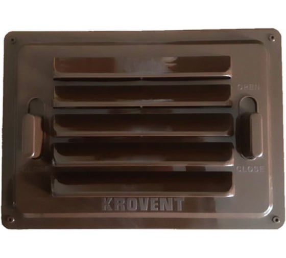 Решетка вент регулир для цоколя коричневый KROVENT 294075