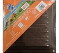 Решетка вентиляционная металлическая (150х150 мм; коричневый) Космовент РМ1515кр