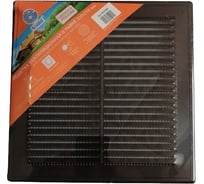 Решетка вентиляционная Люкс (210х210 мм; рамка; коричневая) Космовент ЛР210КР