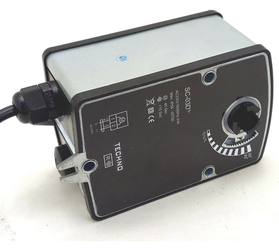 Электропривод воздушной заслонки с пружиной SC-03DN/230V, 3Nm, ON/OFF, 230AC TECHNO 210300