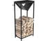 Дровница с полкой MAKE MEBEL ДП 500х300х1100 Челный 9005 1