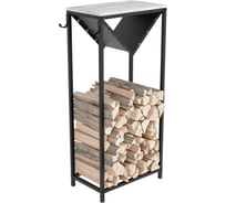 Дровница с полкой MAKE MEBEL ДП 500х300х1100 Белый бетон пайн 9005