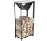 Дровница с полкой MAKE MEBEL ДП 500х300х1100 Белый бетон пайн 9005 1