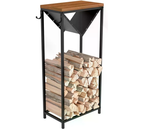 Дровница с полкой MAKE MEBEL ДП 500х300х1100 Орех Дижон 9005