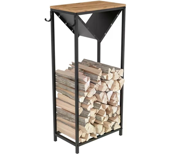 Дровница с полкой MAKE MEBEL ДП 500х300х1100 Дуб Вотан 9005