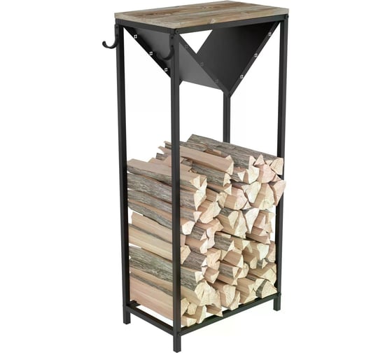 Дровница с полкой MAKE MEBEL ДП 500х300х1100 Намибия 9005
