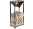 Дровница с полкой MAKE MEBEL ДП 500х300х1100 Намибия 9005 1