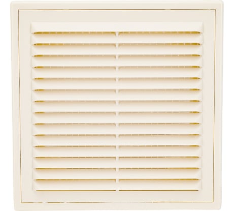 Решетка вентиляционная вытяжная с рамкой (150x150 мм; слоновая кость) ВИЕНТО 1515ВРсл.кость