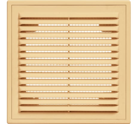 Решетка вентиляционная вытяжная с рамкой (210x210 мм; бежевая) ВИЕНТО 2121ВРбеж