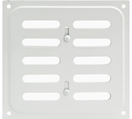 Решетка вентиляционная белая с заслонкой 160x160 мм Скобис Т814