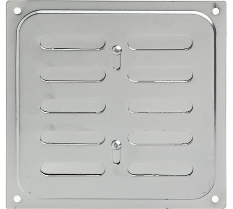 Решетка вентиляционная с заслонкой (160x160 мм; хром) Скобис Т816