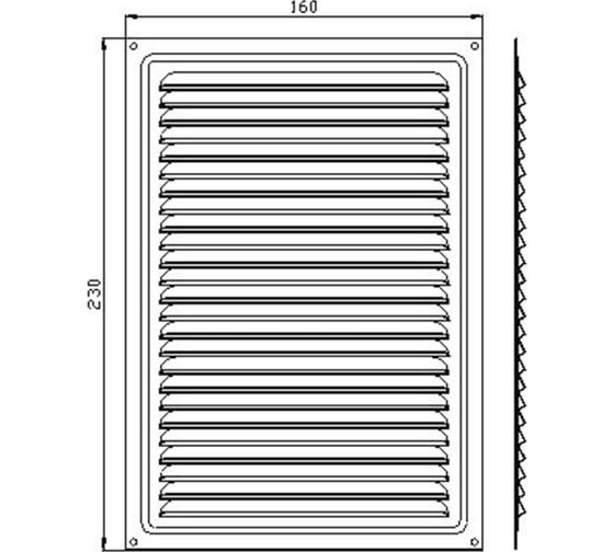 Решетка вентиляционная белая 160x230 мм Скобис Т803