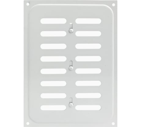Решетка вентиляционная белая с заслонкой 165x240 мм Скобис Т818