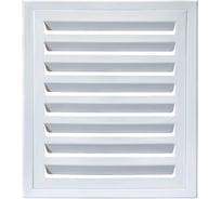 Решетка ООО Вентмаркет 200х850 мм, с наружными жалюзи, с рамкой, белого цвета RRGW020x85