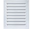 Решетка ООО Вентмаркет 950х700 мм, с наружными жалюзи, с рамкой, белого цвета RRGW095x70 1