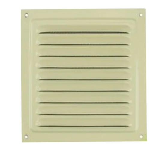 Решетка металлическая BAUVENT 120х120 бежевая ( 2 шт ) BV1212РМбех/2