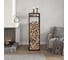 Дровница GreenWeen CAPRI с полкой, черная, столешница металл, 40*30*134 GW-DR-CAPRI-B 8