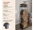 Дровница GreenWeen CAPRI с полкой, черная, столешница дерево, 40*30*136 GW-DR-CAPRI-B-WOOD 9