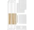Дровница GreenWeen CAPRI MINI с полкой, белая, столешница дерево, 40*30*120 GW-DR-CAPRIMINI-W-WOOD 3