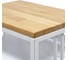 Дровница GreenWeen CAPRI MINI с полкой, белая, столешница дерево, 40*30*120 GW-DR-CAPRIMINI-W-WOOD 4