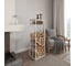 Дровница GreenWeen CAPRI MINI с полкой, белая, столешница дерево, 40*30*120 GW-DR-CAPRIMINI-W-WOOD 13